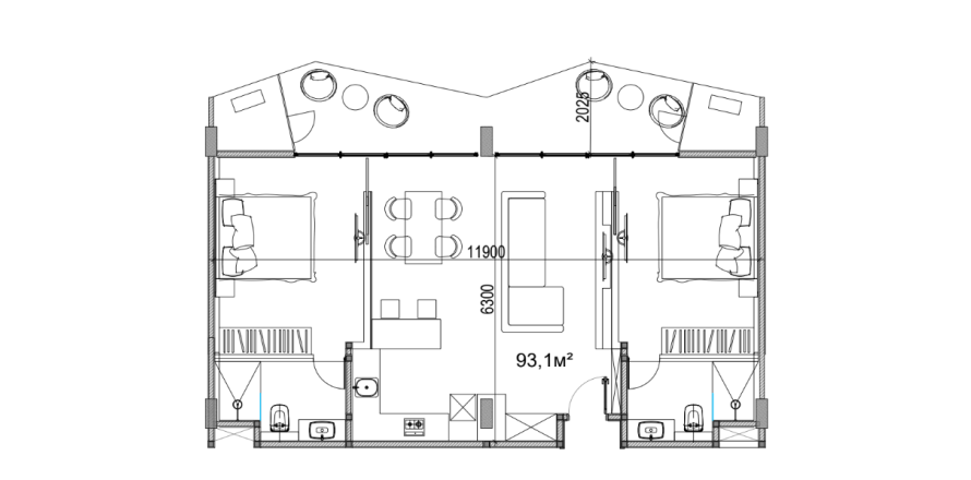 Квартира студия в Magnum Residence Canggu, Canggu, Бадунг, Индонезия № 8554