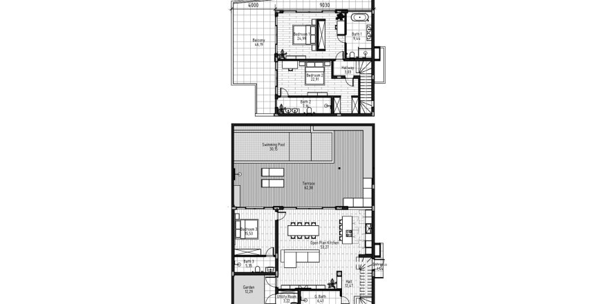 Вилла с 3 спальнями в Serenity Villas, Убуд, Гианьяр, Индонезия № 10065
