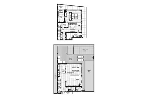 Планировка Виллы «2BR-5» с 2 спальнями в ЖК Serenity Villas