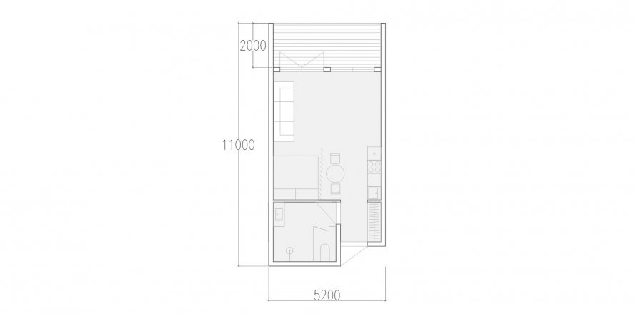 Apartment floor plan «1BR-20», 1 bedroom in Parq Citadel