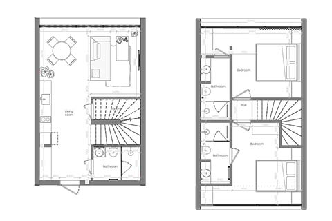 Apartment floor plan «2BR-3», 2 bedrooms in SAMUDRA