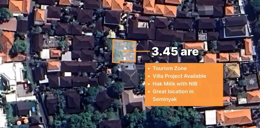 Земельный участок в Seminyak, Бадунг, Индонезия № 10430