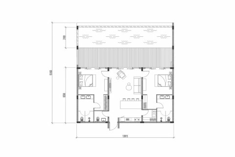 Villa floor plan «2BR-51», 2 bedrooms in HOLLYWOOD QUARTER