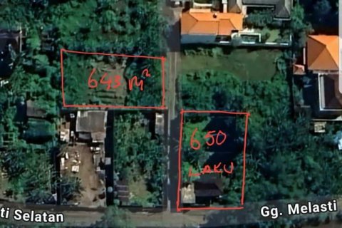 Земельный участок 644м2 в Gianyar, Гианьяр, Индонезия № 7043 8