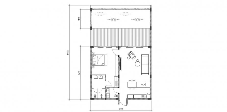 1 bedroom Villa in HOLLYWOOD QUARTER Ungasan, Badung, Indonesia No. 6934