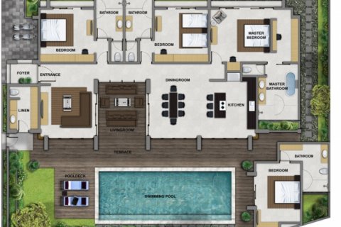 Вилла с 4 спальнями в Seminyak, Бадунг, Индонезия № 1051 23