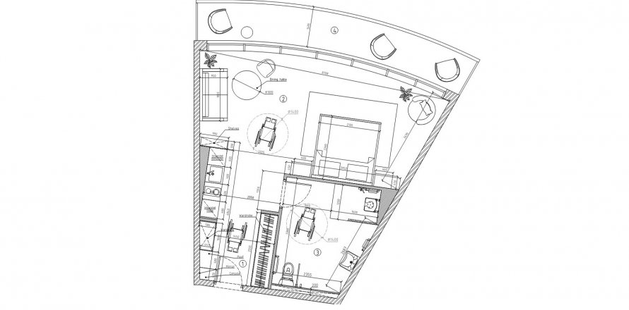 Квартира студия в Oceanspire Residence, Денпасар, Индонезия № 7090