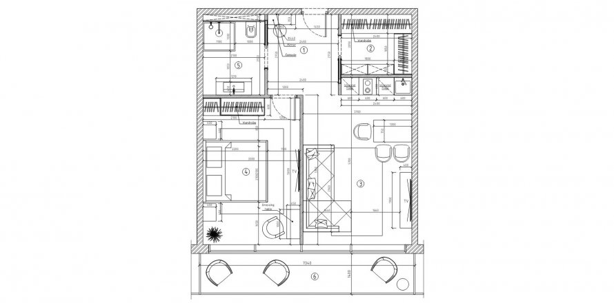 Квартира с 1 спальней в Oceanspire Residence, Денпасар, Индонезия № 6981