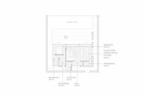 Планировка Виллы «1BR-24» с 1 спальней в ЖК Parq Citadel