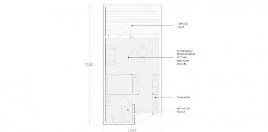 Квартира с 1 спальней в Parq Family, Gianyar, Гианьяр, Индонезия № 6955