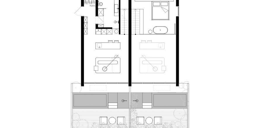 Планировка Квартиры «1BR» с 1 спальней в ЖК The HEIGHTS