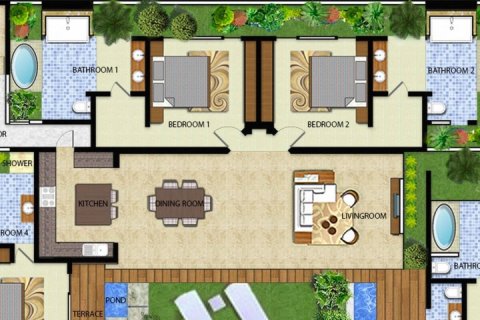 Вилла с 4 спальнями в Seminyak, Бадунг, Индонезия № 1235 29