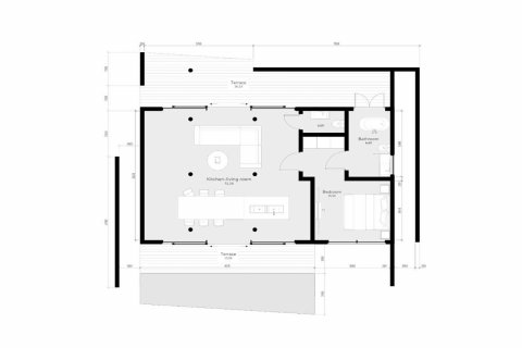 Villa floor plan «1BR-43», 1 bedroom in Ocean City