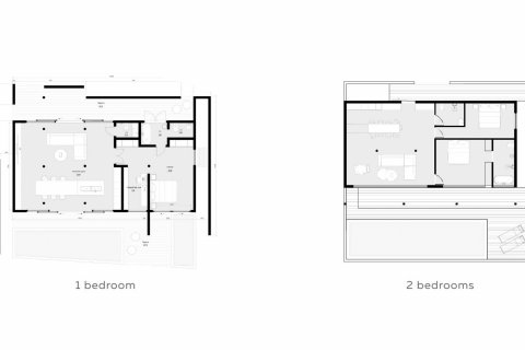 Villa floor plan «1BR-44», 1 bedroom in Ocean City