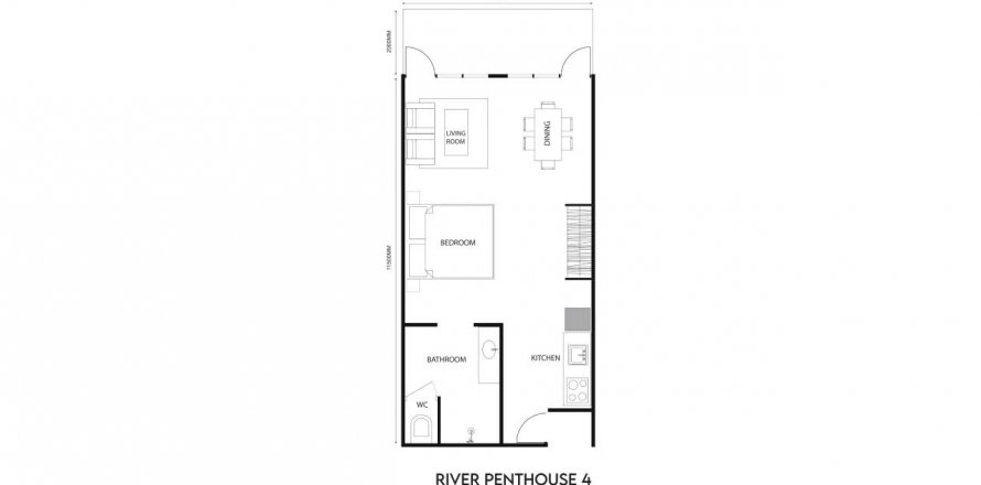 1 bedroom Penthouse in Parq Ubud Tegallalang, Gianyar, Indonesia No. 7389