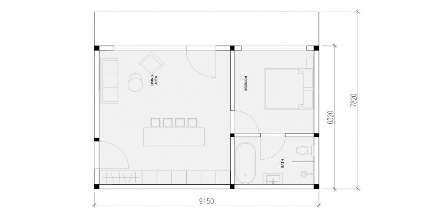 1 bedroom Apartment in ZEN ESTATE Ungasan, Badung, Indonesia No. 6939