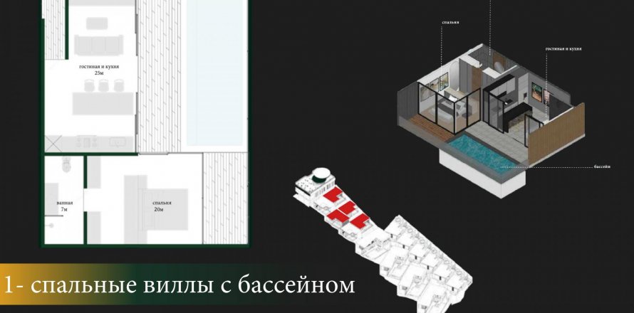 Вилла с 1 спальней в Puri Sidem, Индонезии № 7264