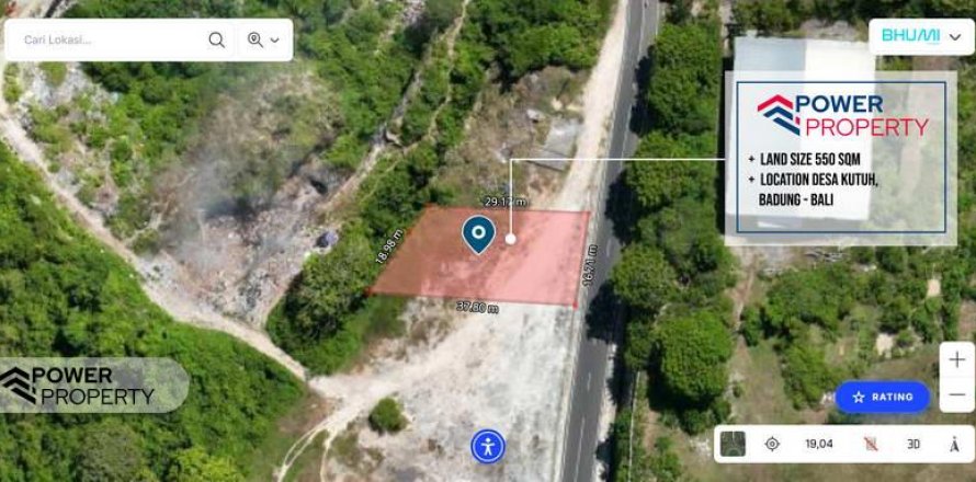 550m2 Land in South Kuta, Badung, Indonesia No. 13566
